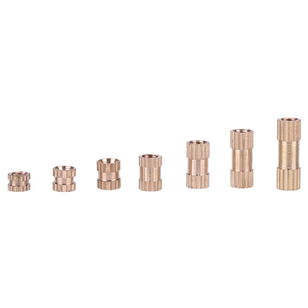 210pcs M3 Brass Cylinder Knurled Threaded Round Insert Embedded Nuts