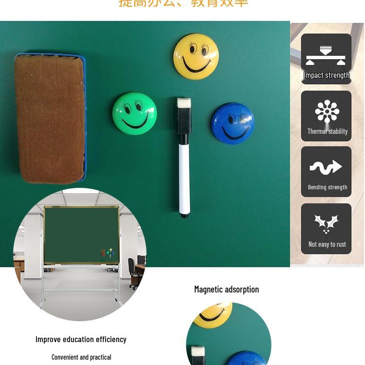 Waterproof Magnetic Resin Blackboard/Whiteboard - Frameless Wall-Mounted Outdoor Teaching and Notice Greenboard. Waterproof Black 50