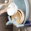 Telescopic Washbasin Rack Wall Mounted Rabbit Ears Storage Shelf Multifunctional No Punching Washbasin Hook