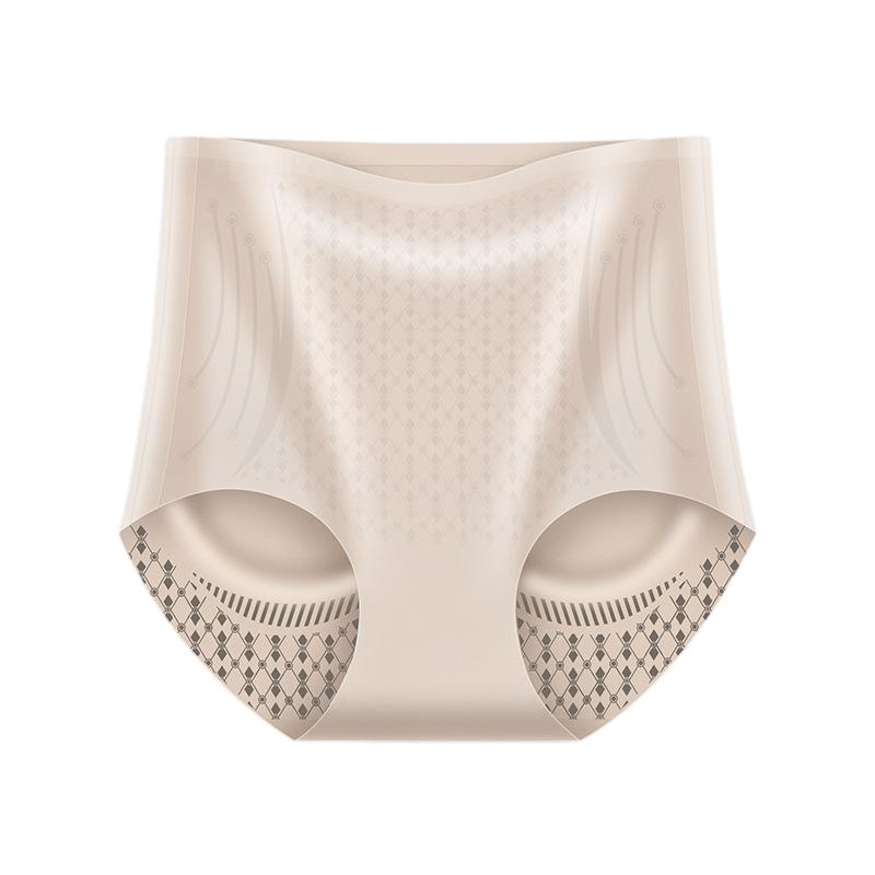 Flarixa Bezešvé ledové hedvábné kalhotky Dámské Tvarující kalhotky s vysokým pasem Tekutý Spandex Břišní kalhotky Kalhotky Hip Lift Kalhotky