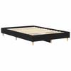 Bed Frame Black Oak Effect 193 X 143 X 25 Cm Engineered Wood