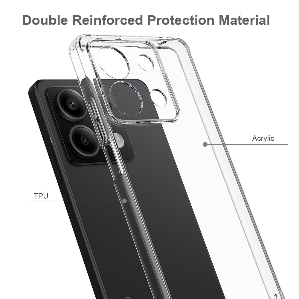 For Xiaomi Redmi Note 13 Pro 5G/Poco X6 5G Case TPU+Acrylic Transparent Mobile Phone Cover
