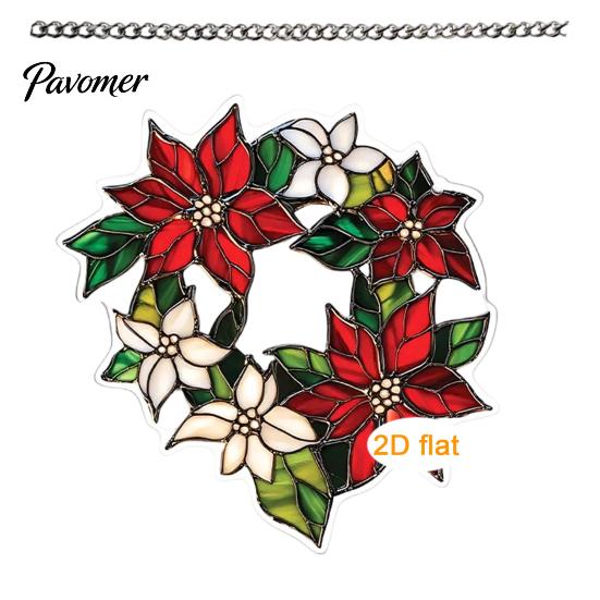 Xmas Tree Hanging Pendants Acrylic Christmas Garland Pendant, Double-sided Wreath Ornament, Lightweight Winter Holiday Party Supplies Decor