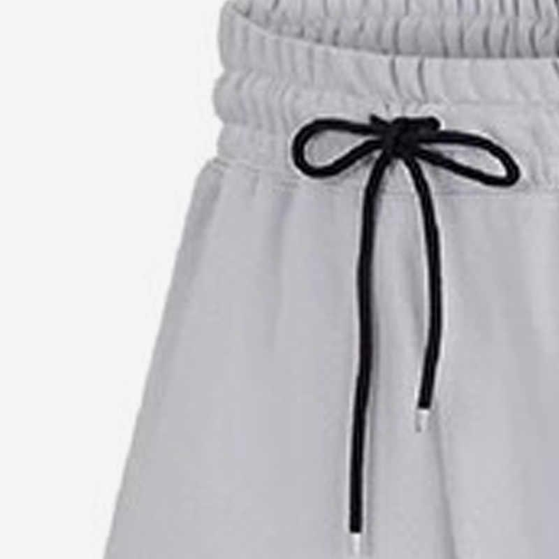 Nike Air Casual Velour Lace-Up Spliced Sweatpants Men Bottoms Grey DJ0461-097