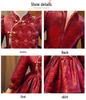 Girls' Velvet Long-Sleeve Warm Princess Dress for Chinese New Year