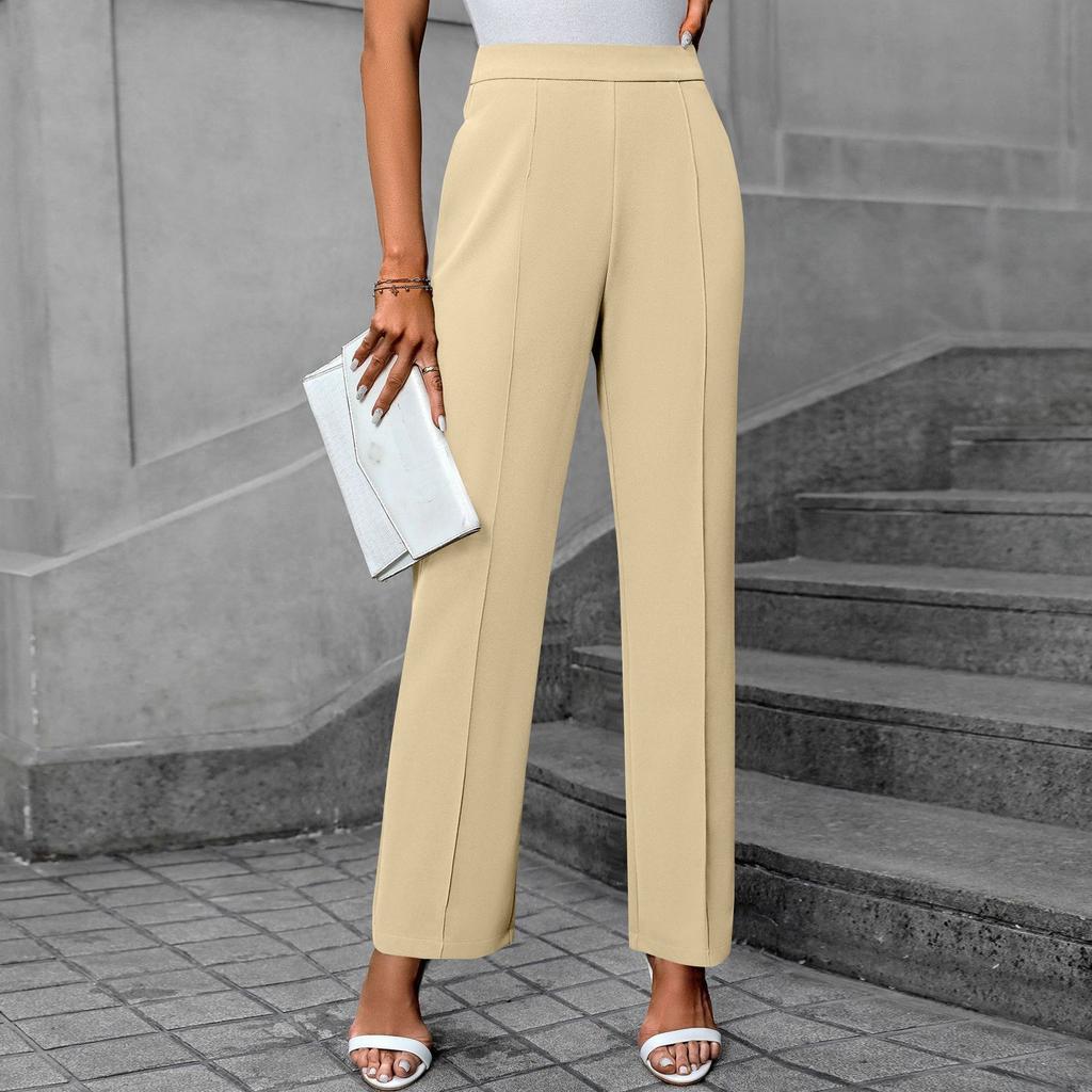 Women's Straight Pants Fashion Casual Pants Nine Point Harlan Pants