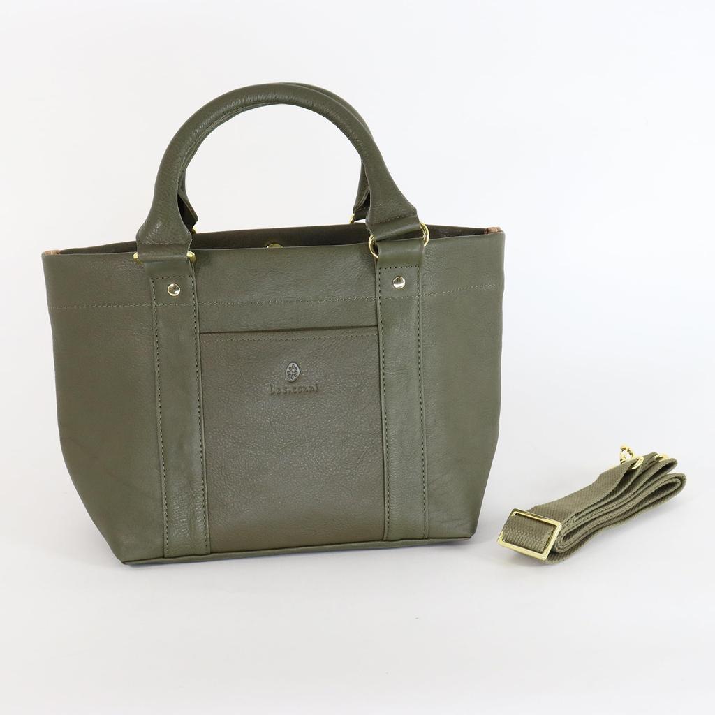 Reconni Women's Genuine Leather Tote Bag, Small, Mini Tote, 2-Way, Perfect for Everyday Use, Camel