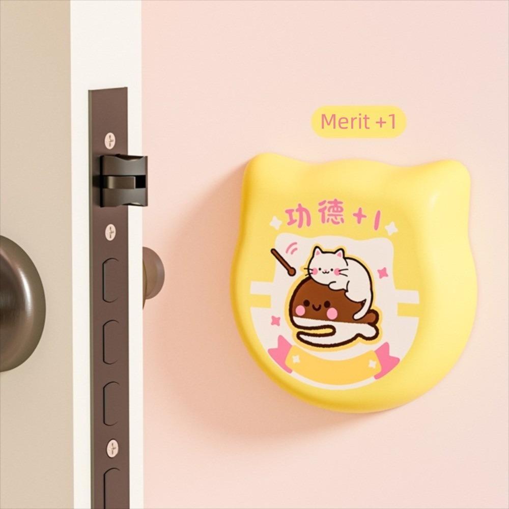 

Бесшумный настенный протектор Мультяшная мебель Противоударная накладка Прочный бампер на дверную ручку для дома жёлтый