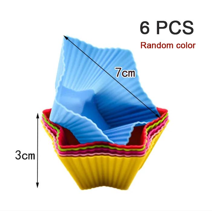 

6/12 шт силиконовые формы для кексов круглые формы для кексов форма для выпечки торта в форме сердца кухонные принадлежности инструменты для украшения торта