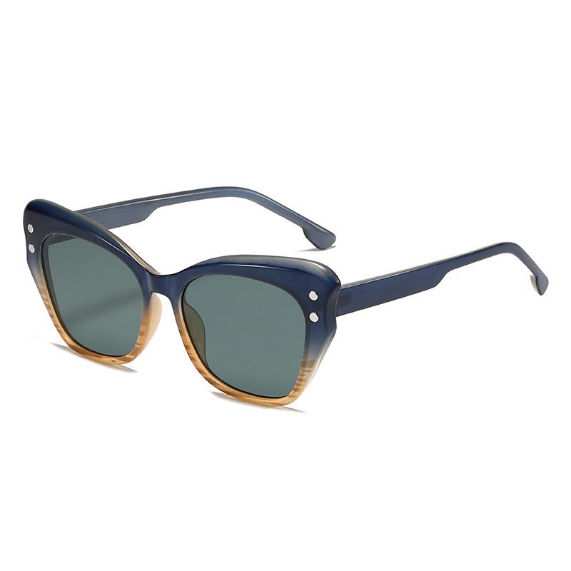 New Cat Eye Sunglasses European And American Internet Celebrities Glasses Of The Same Color Women'S Cat Walk Street Sunglasses