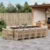 VidaXL Garden Dining Set with Cushions 15 Pcs, Table and Chairs with Folding Backrest, Outdoor Patio Furniture 3211054