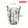 Collapsible Laundry Basket Large Round Waterproof Fabric Hamper Dirty Clothes Storage Bin Toy Organizer with Handles