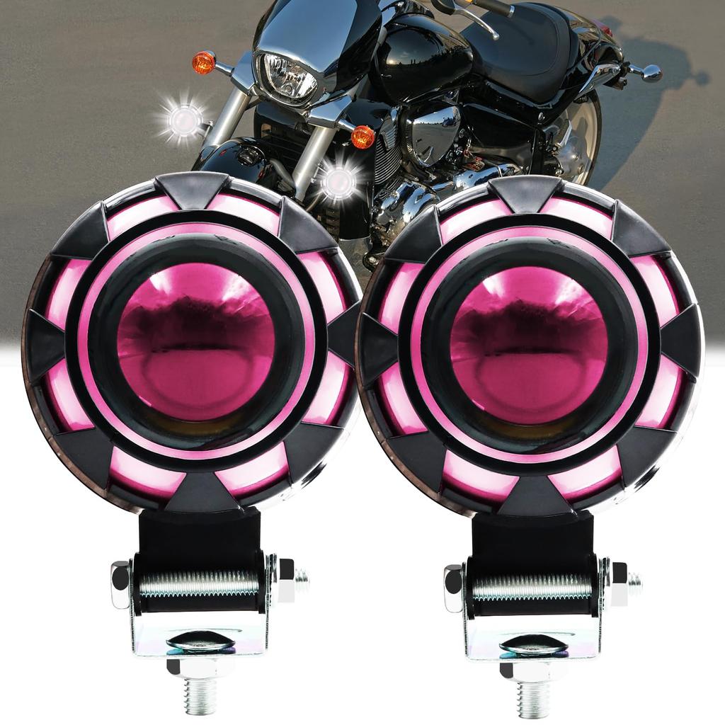 Ygmylandbb Lampe antibrouillard pour moto 10W Anneau de calmar Phare LED Auxiliaire