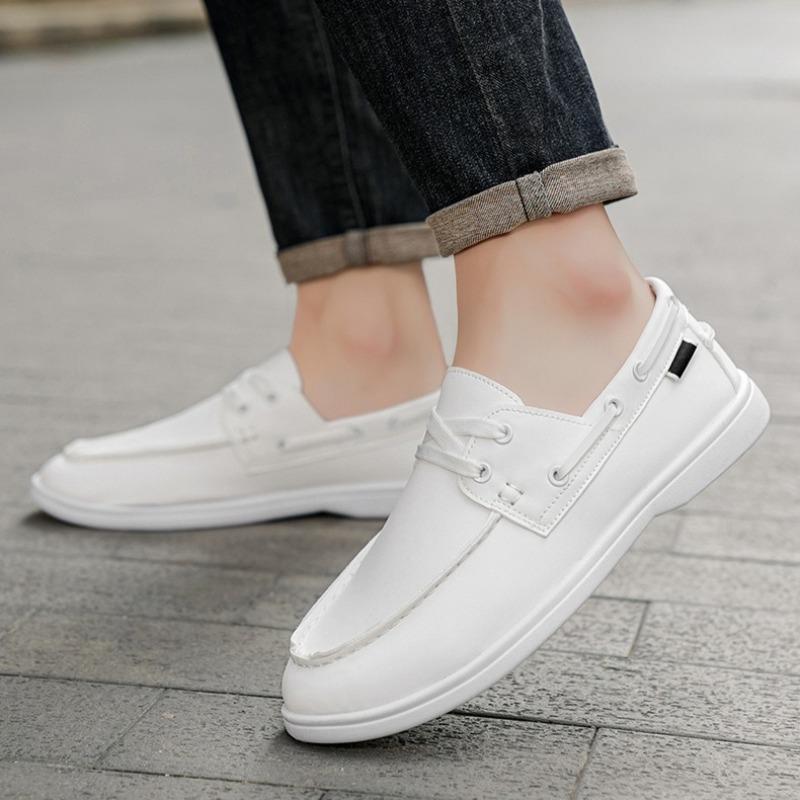 Fashion Non Slip Men Casual Leather Shoes Loafers 2025 New Round-toe Comfortable Flats Driving Shoes Vintage Shoes for Men Zapatos 39-46
