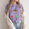 Women's Round Neck Printed Short-sleeved T-shirt Top