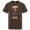 Cowboy Ted Bear With Hands In Pockets Men T Shirts Loose Summer Streetwear Casual Tee Clothes T-Shirts Cotton Breathable Tops
