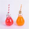 Versatile Glass Transparent Light Bulb Drink Bottle With Solar Copper Wire Lights