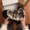 Brown Retro Lolita Princess Shoes 2025 Spring and Autumn New with Skirt Platform Single Shoes Bow Leather Shoes