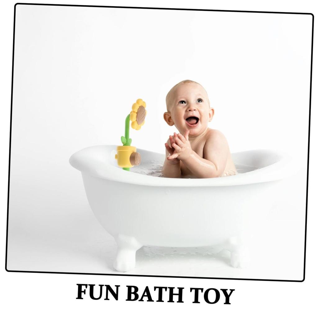 -purpose Bath Toy Sunflower Shower Head, Suitable For Toddler And Baby Bathing, Water Play Baby Bath Toy