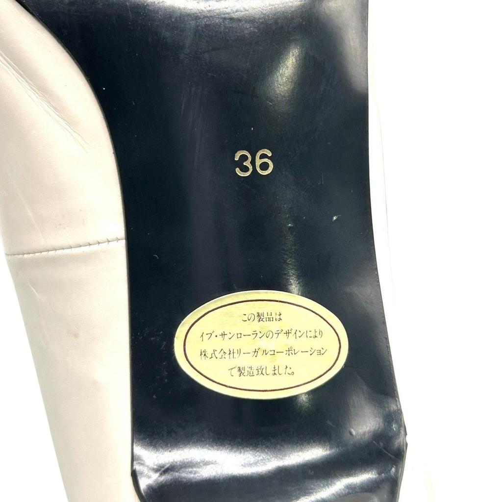 Used YVES SAINT LAURENT Pumpspumps Off White Leather Women