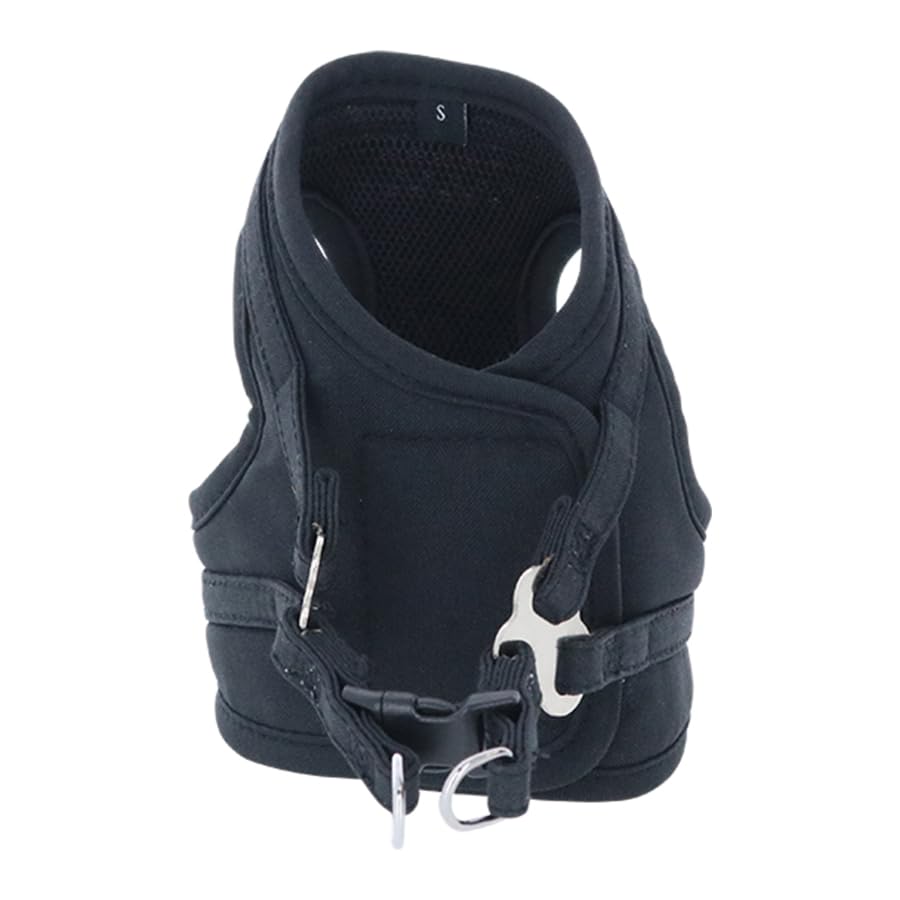 Box Logo Body Harness Adjustable Size for and Easy Size X-girl Training, Walks, Outings, Anti-Pulling, On/Off (Black, M)