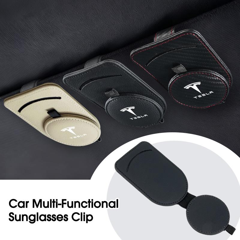 ALO1 Car Valve Glasses Holder Sunglasses Clip Accessories Interior For Tesla Model 3 Model S Model X Model Y Roadster Bonina