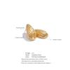 Eetit Stainless Steel Vintage Striped Geometric Stud Earrings for Women Minimalist Daily Wear Statement Jewelry Wholesale