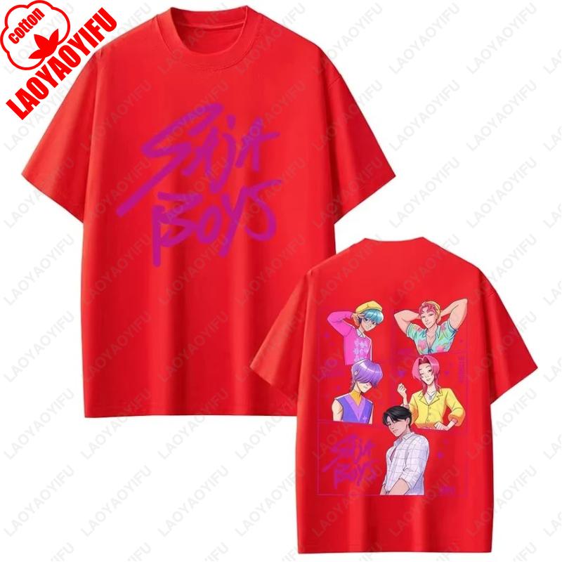 KPop Demon Hunters Movie Saja Boys Tshirts Men Women High Quality Cotton Fashion Tops Hip Hop Harajuku Regular Short Sleeve Tees