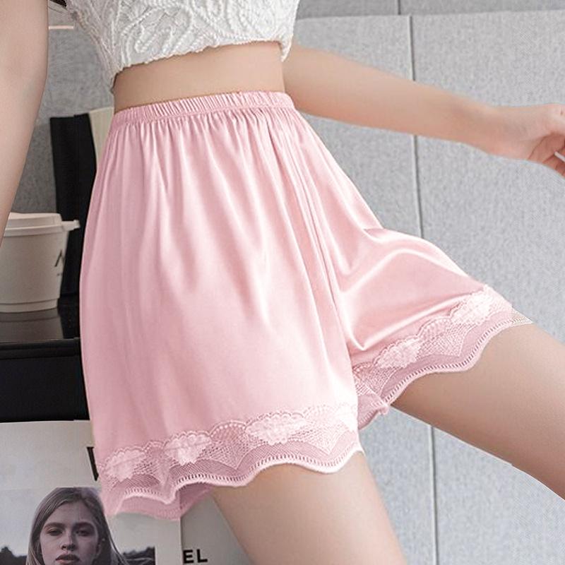 Women s Ice Silk Lace Shorts: Summer Thin, Anti-Exposure, Non-Rolling, Loose, Wear Outdoors or Indoors M