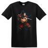 Samurai Warrior T Shirt Traditional Japanese Art Tee Colorful Design
