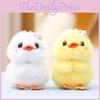 Plush Duck Keychain With Soft Short Pile Fabric For Gift And Bag Decor