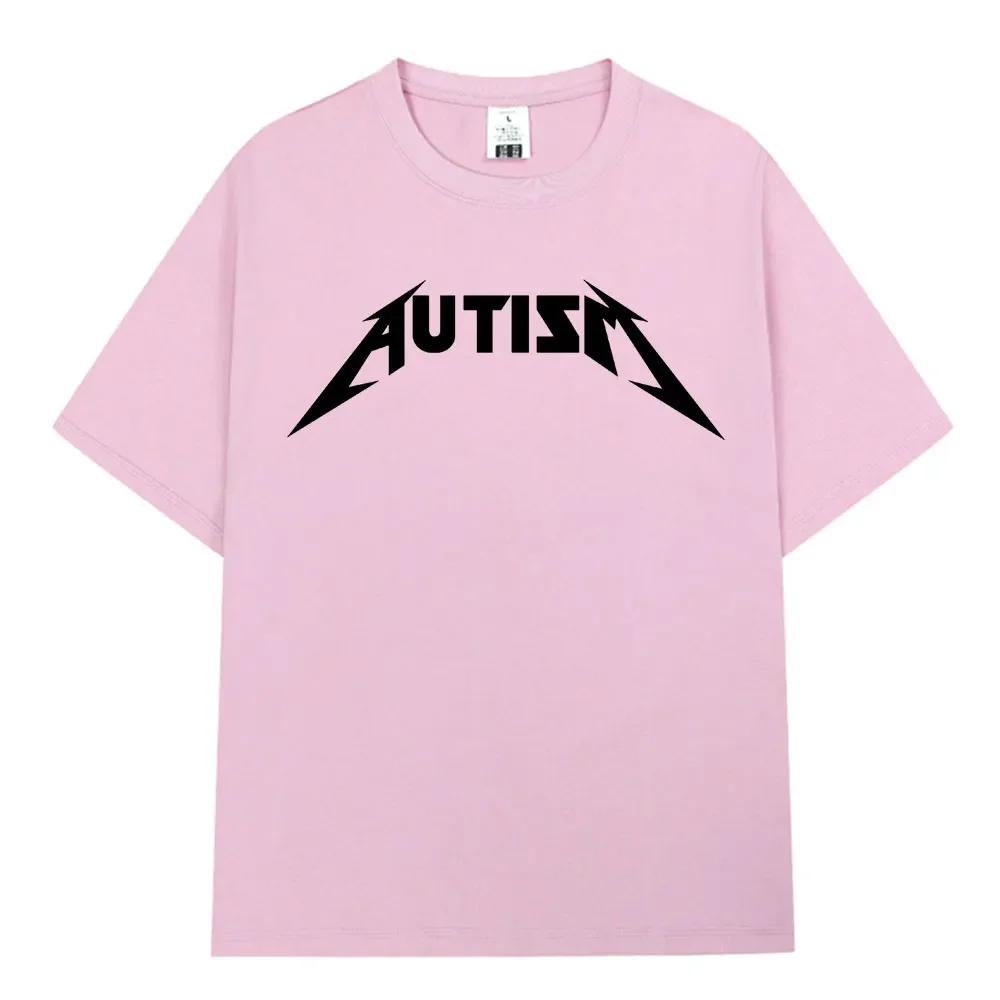 T-shirt Meme Rock Metal Autismo Unisex Moda Unisex Hip Hop Manica Corta Magliette Oversize 100% Cotone Magliette Comode Streetwear