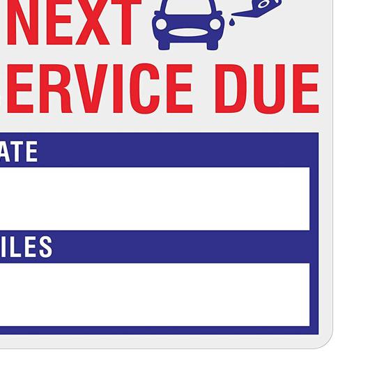 Reminder Sticker Removable Convenient Waterproof Next Service Due Sticker for Car