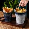 Ceramic Tableware Snack Plate French Fries Bucket Ktv Bar Ice Bucket Fried Food Buckets Oil Paper Fruit Salad Bowl Dessert Plate