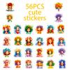 56 Girl With A Wreath Cartoon Graffiti Stickers High Saturation Diy Handmade Decorative Stickers