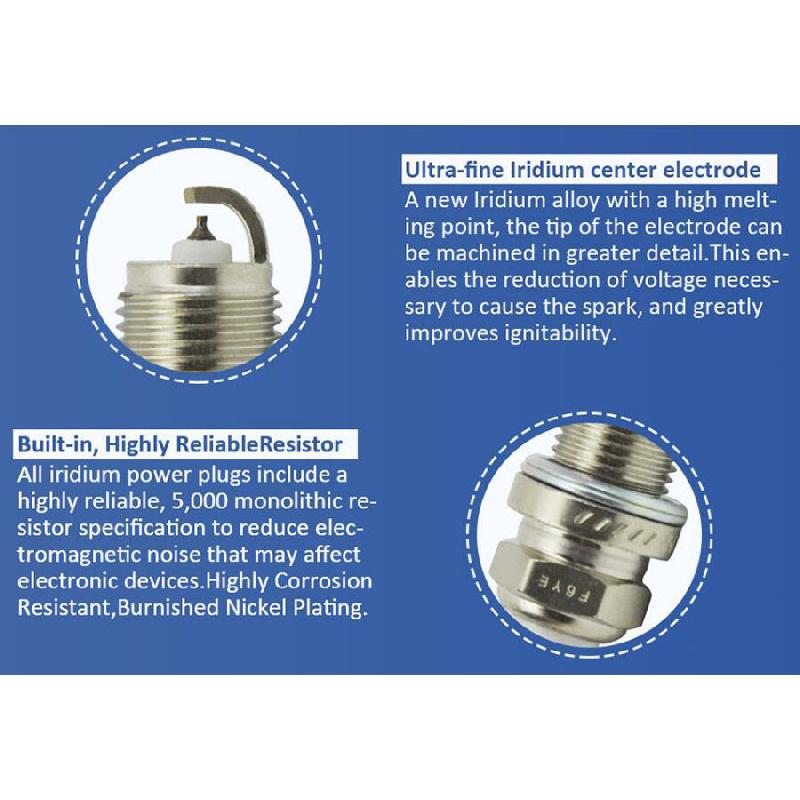 New 4x New Iridium Spark Plug For Honda Accord CR-V Acura RSX TSX IZFR6K11 /-11 6994