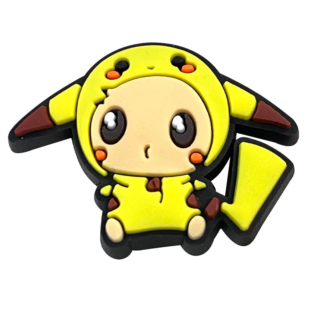 Pikachu Series Clog Shoe Charms: Soft PVC Rubber Decorations