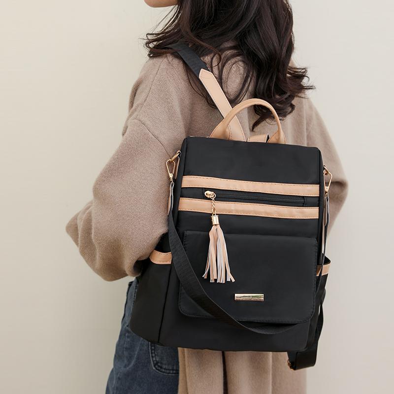 Women's Backpack Solid Color Patchwork Travel Backpack