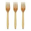 Disposable Plastic Gold Colored Birthday Party Fork