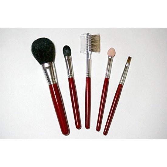 Kumano Fude AR Series 5-Piece Set (with Pouch) Recommended As Starter Kit Makeup Brushes S-16 Customizable Name