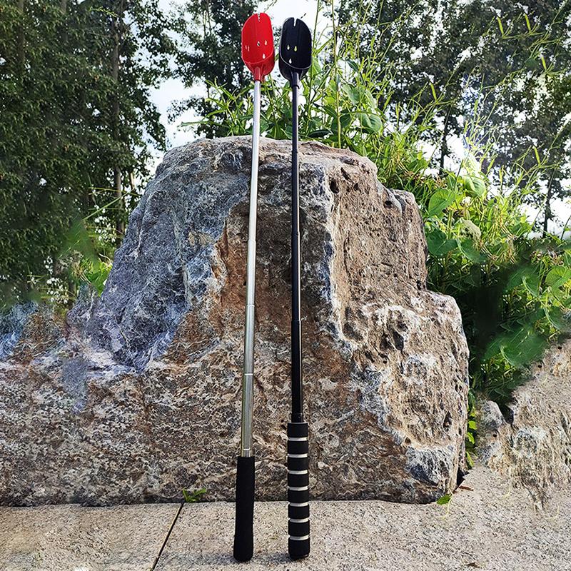 Bait Throwing Spoons Retractable Fish Bait Casting Scoop Lightweight Long Handle Non Slip Fishing Tackle Accessory