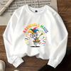 Kids Crewneck Sweatshirt, Carnival Jester Mouse Celebration Graphic Print, Soft Comfort Pullover
