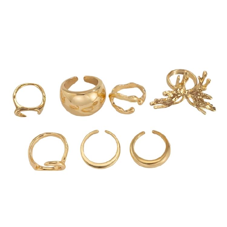 

7pcs Fashionable Liquid Lavas Butterfly Rings Set Versatile Elegant Styles Jewelry Decoration for Various Occasions 1
