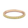 Lemon Quartz Eternity Band Ring -925 Sterling Silver Rose Gold Vermeil