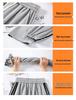 Women's High-Waist Drawstring Wide-Leg Sweatpants, Grey Fleece-Lined with Three Stripes - Spring, Autumn, & Winter Casual Floor-Length Draping Style.