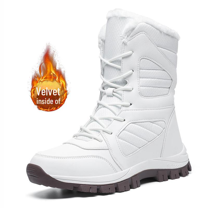 Men's Winter Adventure High-Top Combat Boots - Large Size, Warm, Outdoor Desert & Mountaineering