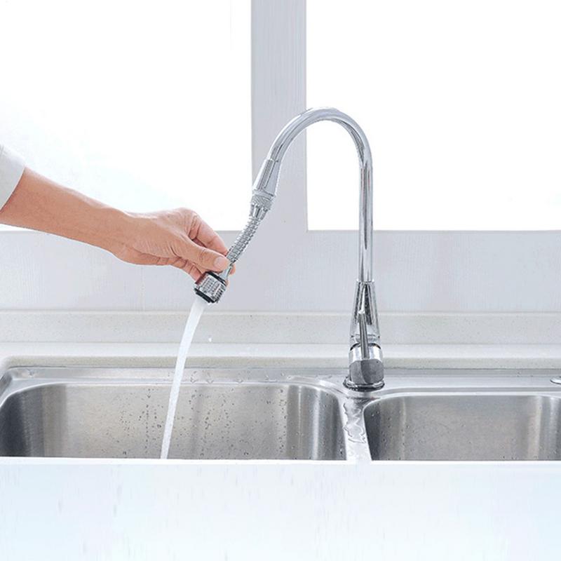 Kitchen Stainless Steel Faucet Nozzle Tap Sprayer Extension  Stainless Steel 360 Degree Universal Rotation Faucet Sprayer Head