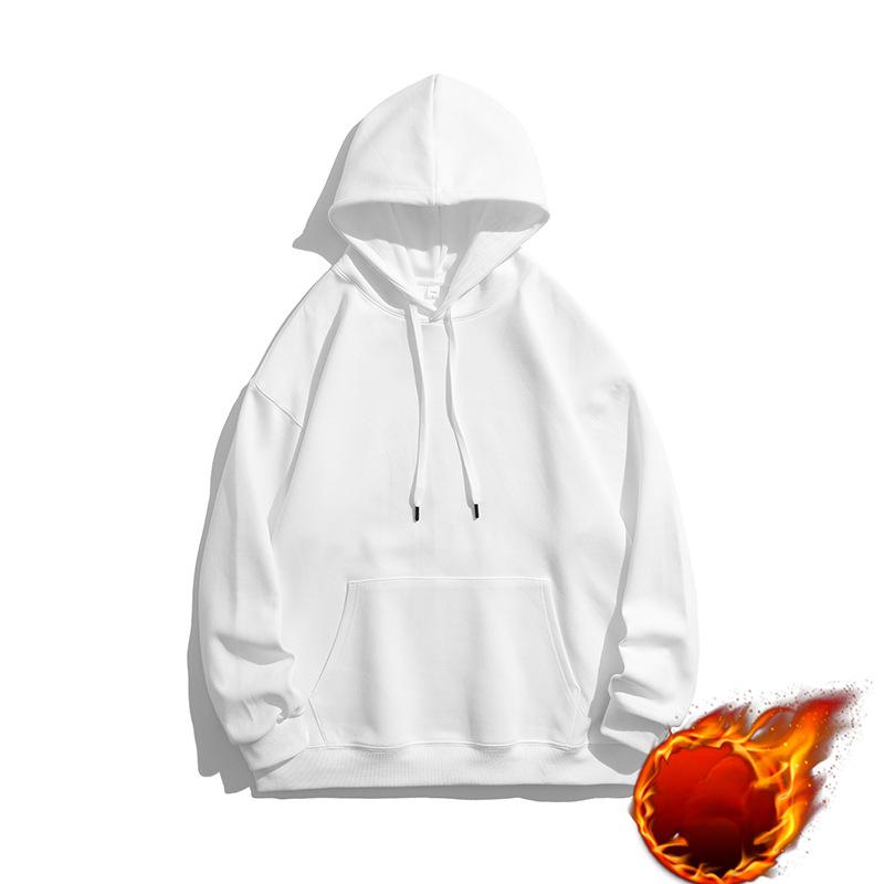 Vyriškas medvilninis džemperis su gobtuvu rudeniui ir žiemai, su aksomu, madingas, sunkus, universalus viršutinis drabužis, laisvi kasdieniai marškiniai vyrams