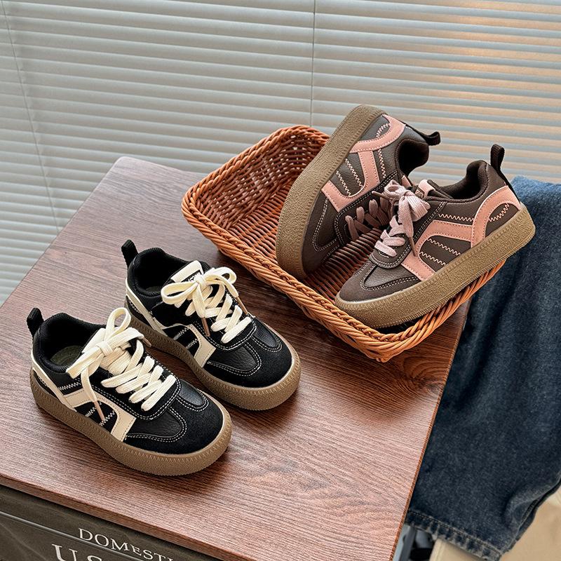 Lente 2025 Trendy Sneakers & Veelzijdige Canvas & Leren Schoenen met Zachte Zool voor Kinderen