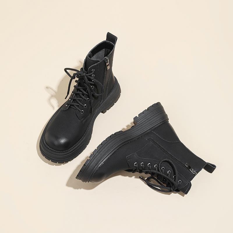 Lace-up Martin boots short boots women's 2025 autumn and winter new British style short boots popular cowboy boots this year